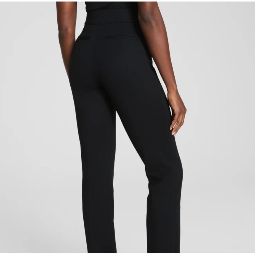 Spanx The Perfect Pant Slim Straight Trousers Workwear Black 2X Tall‎